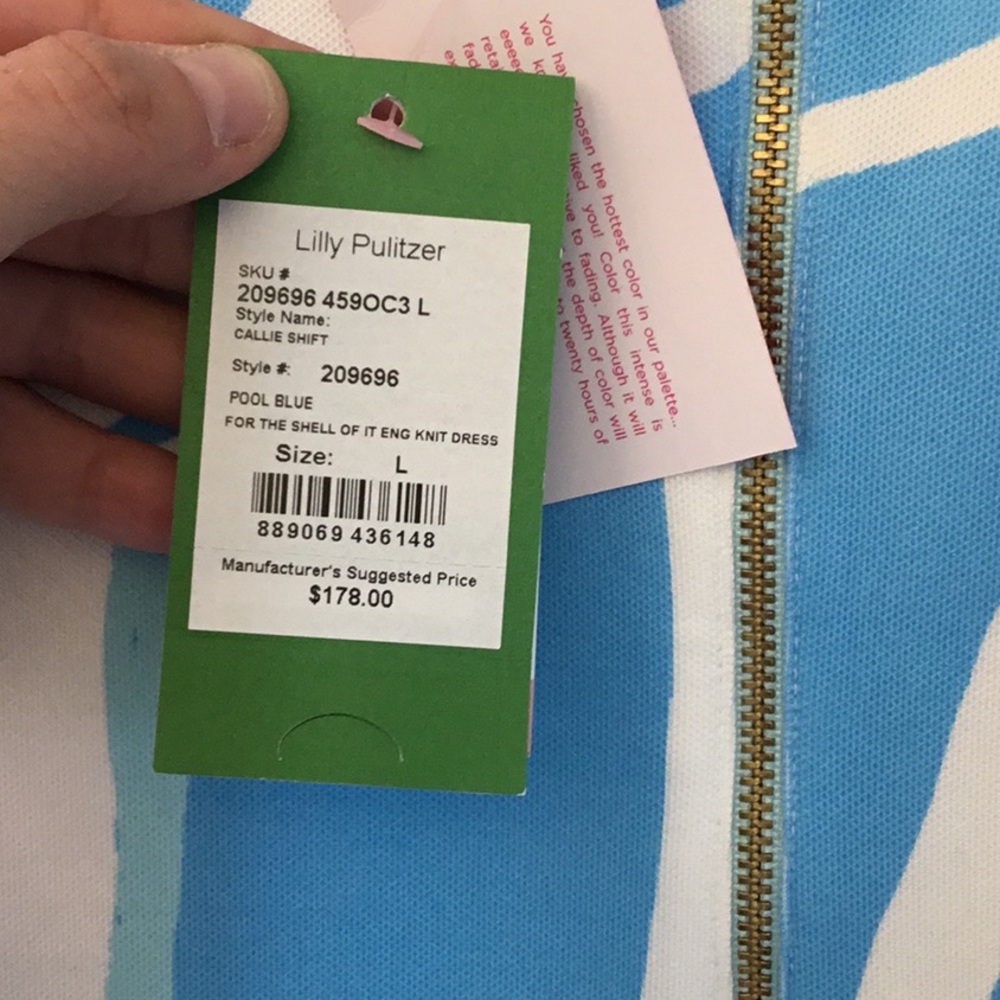 NWT lilly Pulitzer callie shift dress pool blue - Picture 3 of 3